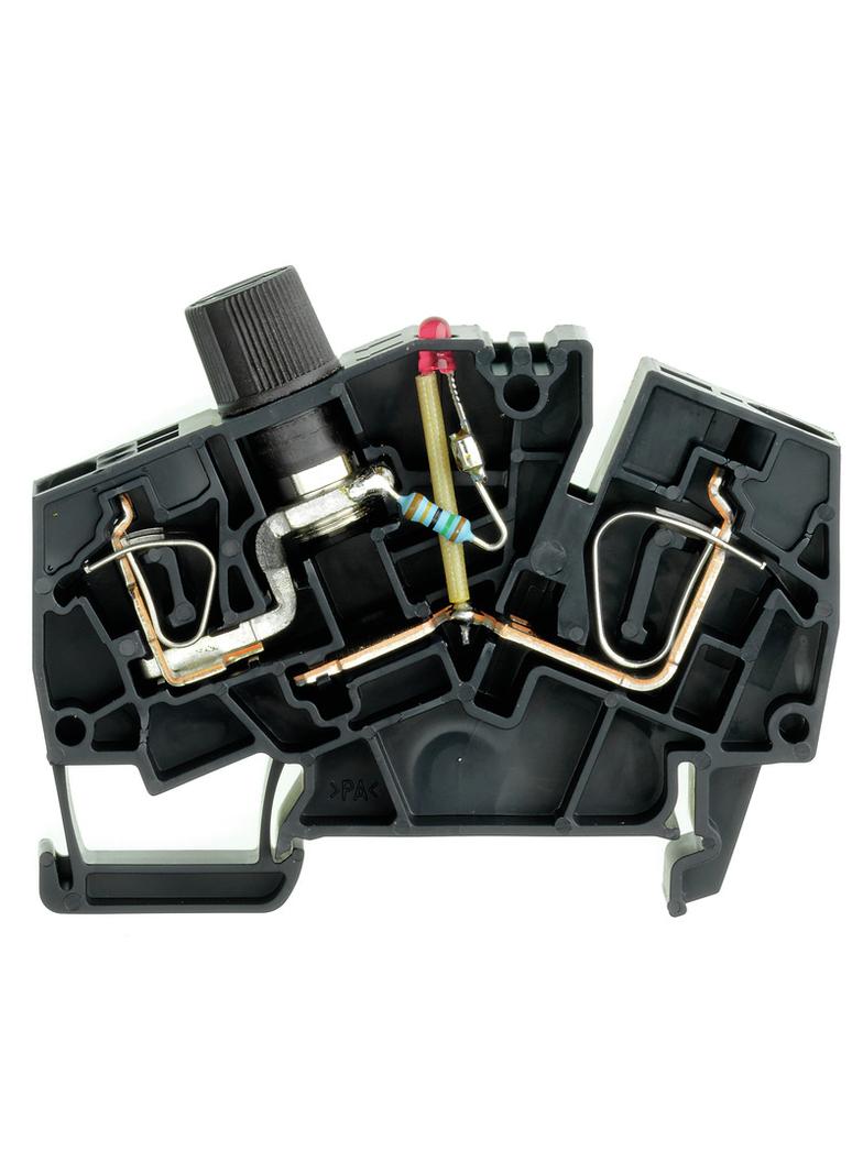 ZSI 6-2 2X2.5/G20/LD4 Złączka szynowa z bezpiecznikiem, nr katalogowy 1879750000