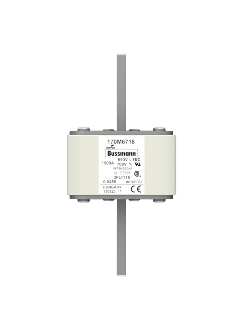 FUSE 1800A 600V 3FU/115 AR Wkładka szybka 1800A AC 600V rozmiar 3 67x92x155 mm aR IEC UL 170M6720 EA
