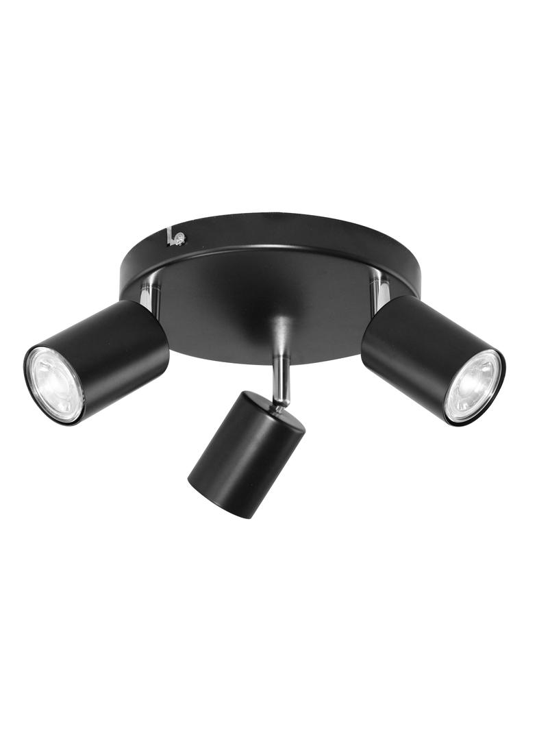Rino SP 3 oprawa ścienno-sufitowa GU10 max. 3x50W IP20 czarna AD-OP-6246BGU10 ORNO
