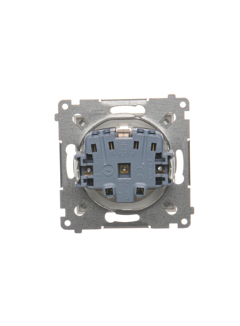 Simon 54 Gniazdo Schuko z przesłonami 16A z. śrub. antybakteryjny biały