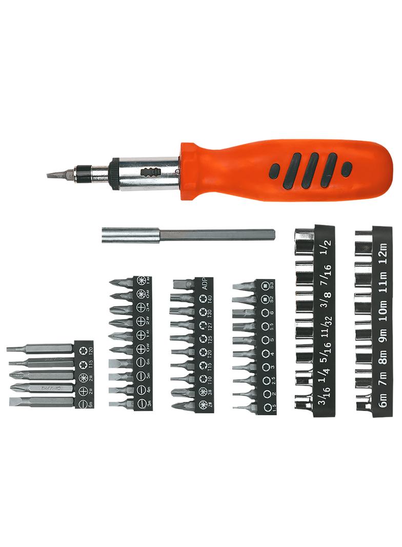 Końcówki wkrętakowe z uchwytem, zestaw 52 szt.