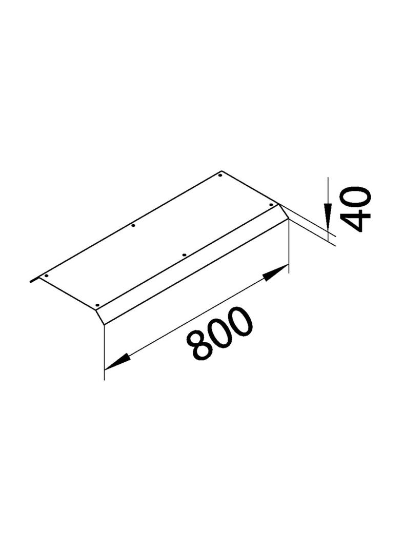 tehalit.AK Pokrywa kanału napodł 2-str skos 45st dł. 800mm 250x40mm stal AKBAZ2500402 HAGER