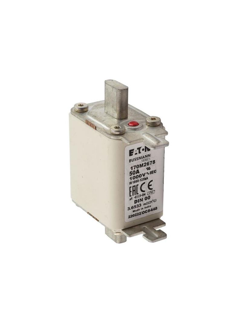 50A 1000V aR DIN 00 TYPE T FUSE Wkładka szybka 50A AC 1000V DIN 00 aR DIN IEC nieizolowane 170M2678