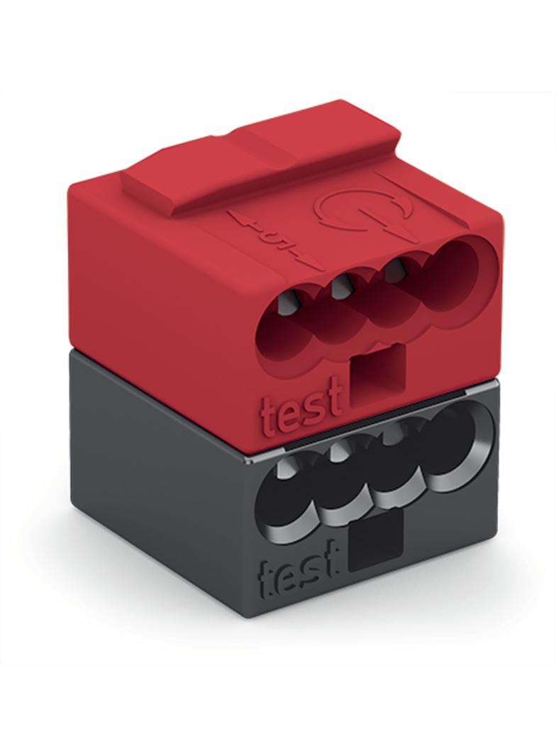 złączka do terminali sieciowych 4 x 0,6-0,8 mm2 ciemnoszara/czerwona