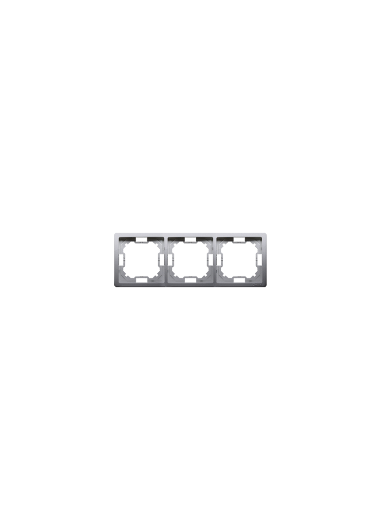 Simon Basic Standard Ramka 3-krotna – uniwersalna poziom i pion stal inox BMR3/21 KONTAKT