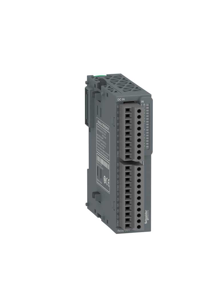 Moduł wejść/wyjść dyskretnych, Modicon TM3, 16 wejść/wyjść (8 wejść cyfrowych, 8 wyjść cyfrowych, śr