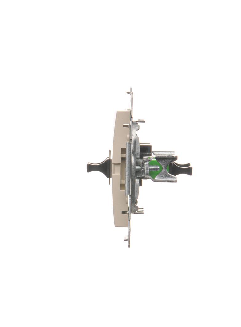 Simon 54 Gniazdo światłowodowe / optyczne podwójne SC/APC kremowy