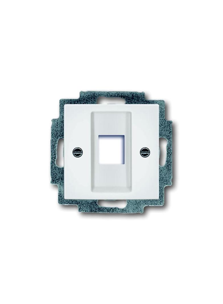 BASIC55 Pokrywa z pierścieniem nośnym Do 1 złącza Modular Jack biały alpejski