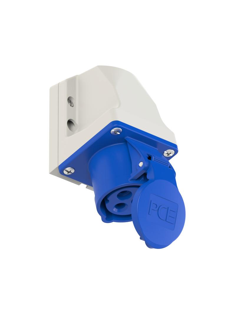 GNIAZDO STAŁE 16A 230V 2P+Z  mała obudowa IP44