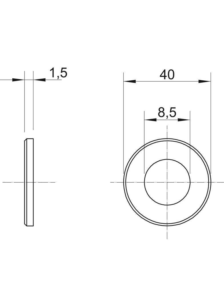 964 M8 G40 V4A, Podkładka