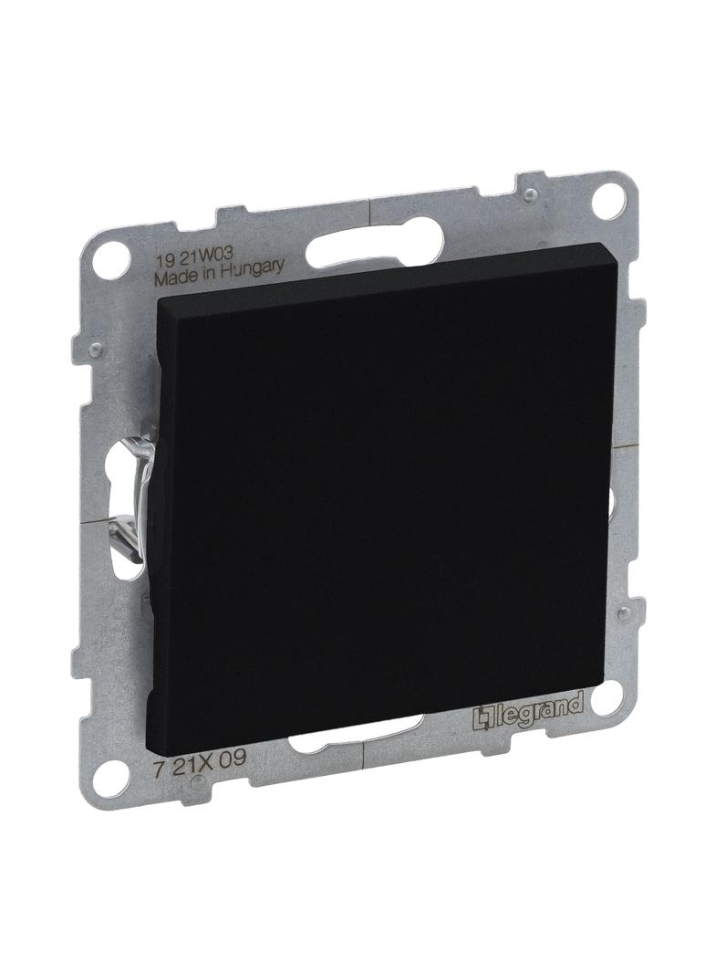 SUNO - Przycisk pojedynczy - 6 A - 250 V~ - zaciski automatyczne, Czarny, Legrand