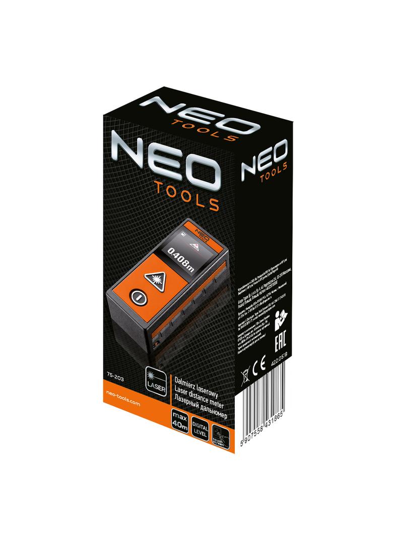 Dalmierz laserowy, zasięg 40 m, ekran dotykowy