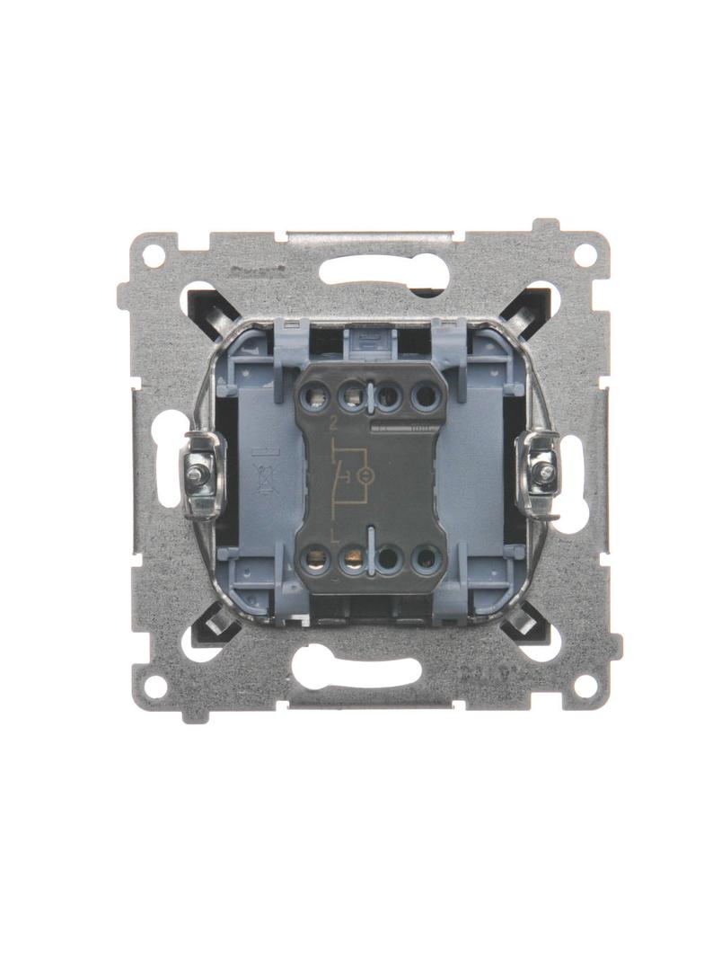 Simon 54 Przycisk „dzwonek” z podświetleniem LED 16A 250V zaciski śrubowe antracyt DD1AL.01/48 KONTAKT