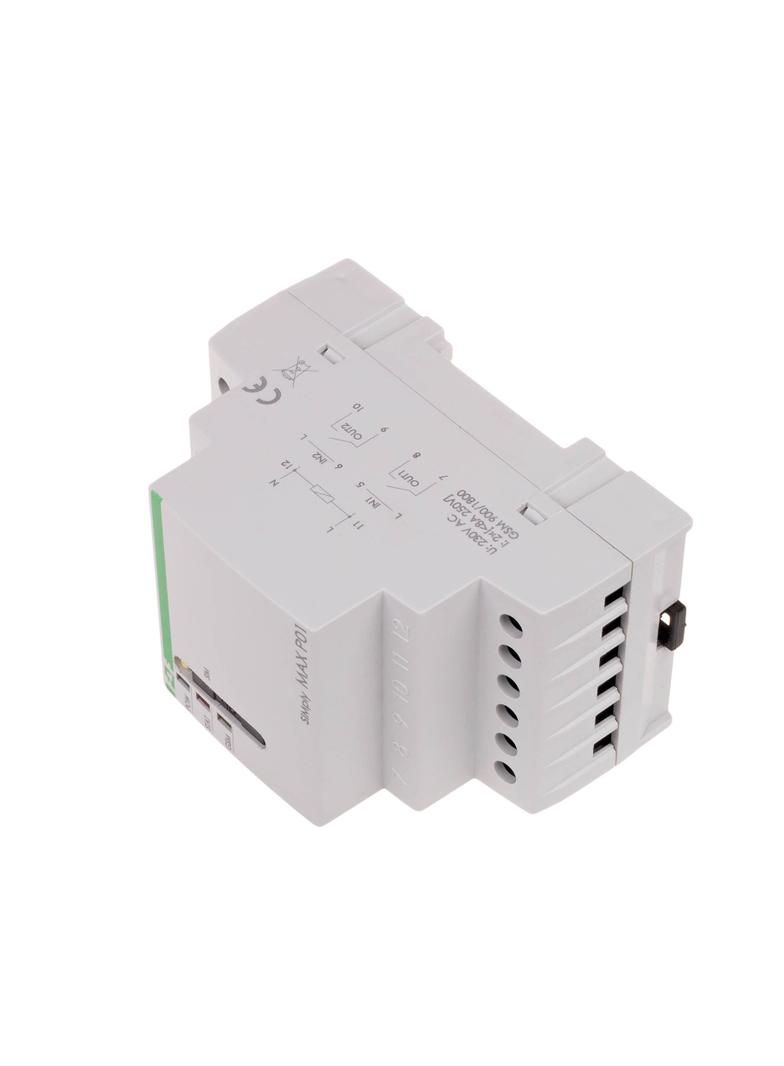 przekaźnik zdalnego sterowania GSM (SMS); 2xWY, 2xWE; załącz/wyłącz/powiadom zasilanie 230V AC styki