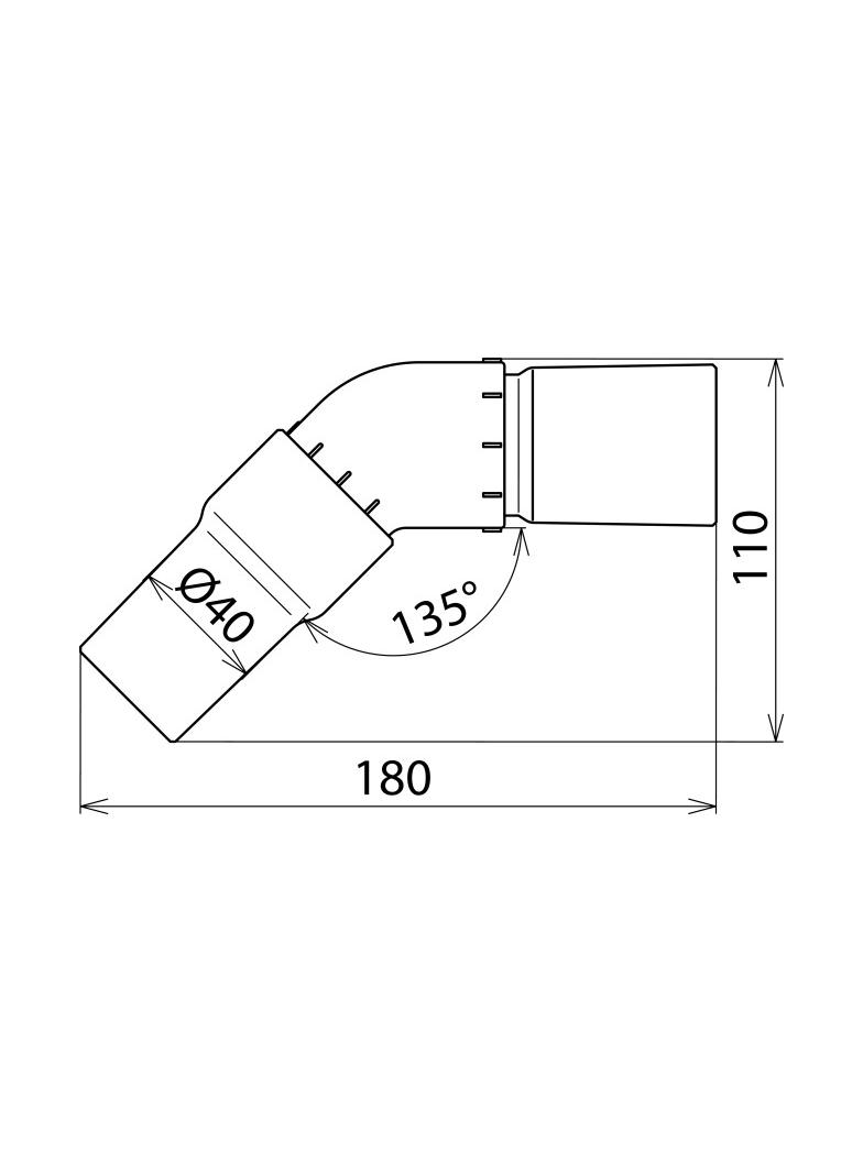 Winkiel 135 st. fi 40 / dł.100 mm