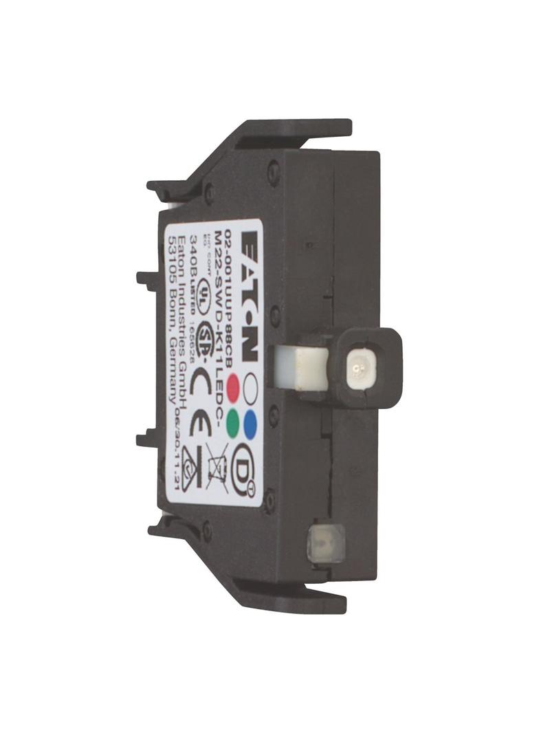 M22-SWD-K11LEDC-G Element funkcyjny - styki: 1R 1Z dioda zielona mocowanie tylne SmartWire-DT 116005