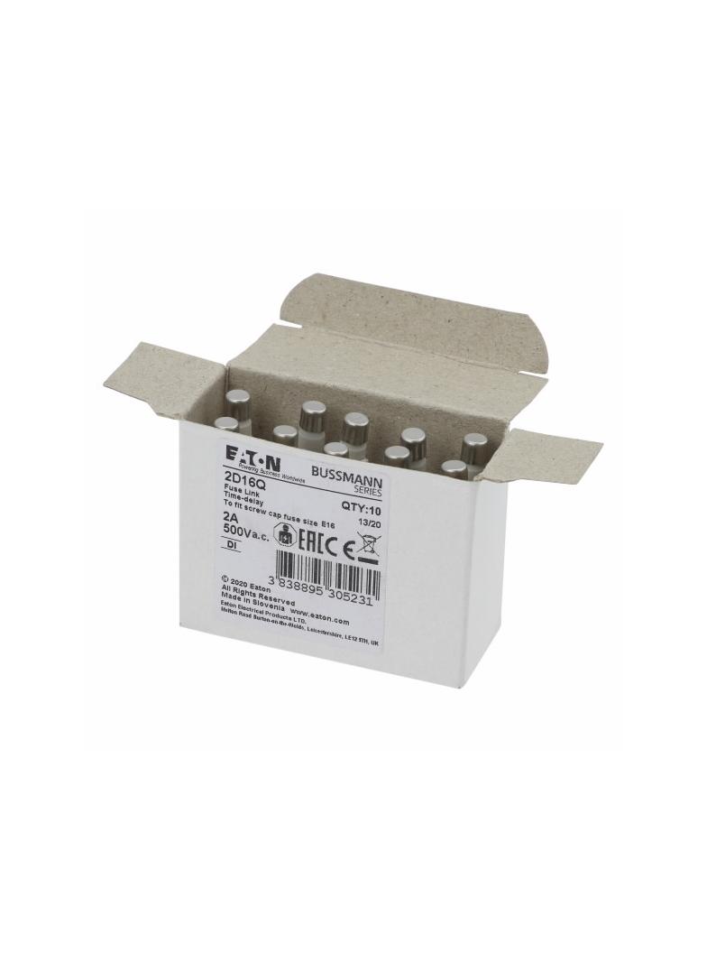 FUSE 2A DI/E16 500VAC DZ Wkładka DI 2A 500VAC DZ E16 2D16Q EATON