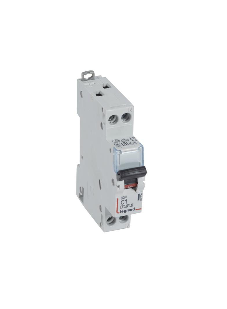 Wyłącznik Nadprądowy S 301N 1P+N C 1 6kA DX3 407734 LEGRAND