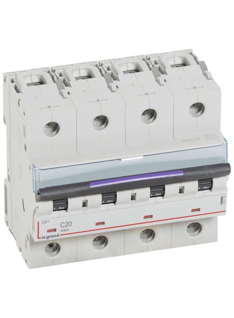 Wyłącznik Nadprądowy S324 C20 4P 20A 50Ka DX3 410175 LEGRAND