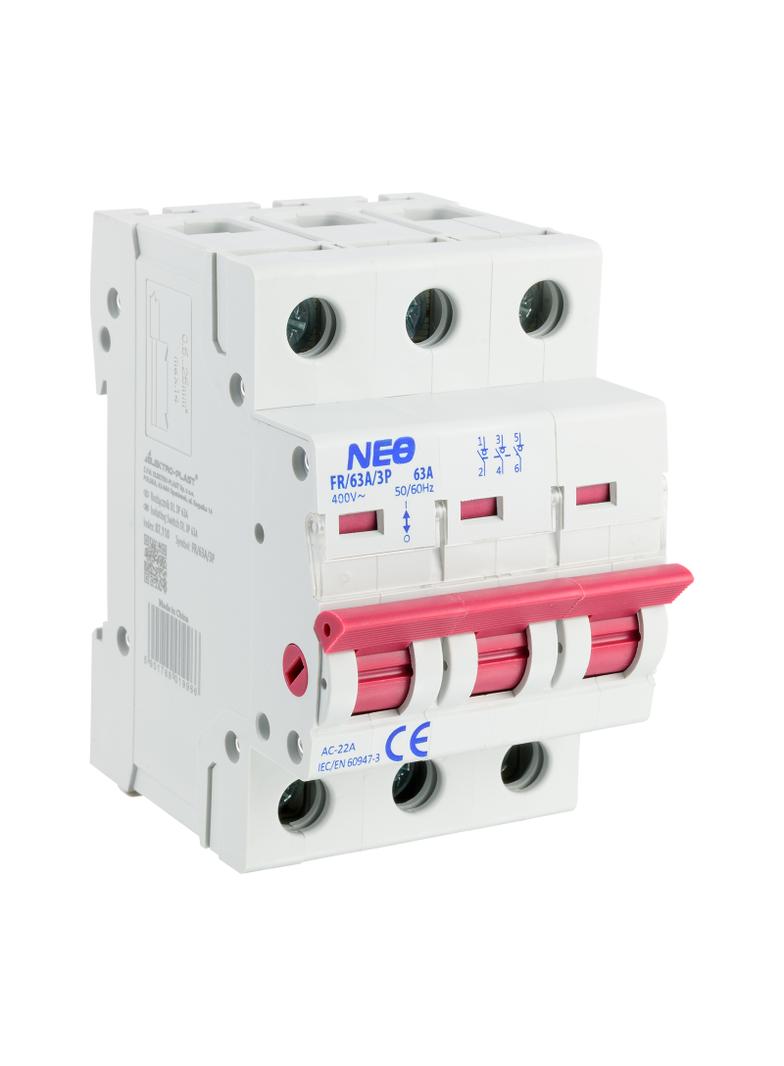 Rozłącznik izolacyjny modułowy 3P 63A DL 1P 63A FR/63A/3P 87.110 OPATÓWEK 87.110 OPATÓWEK