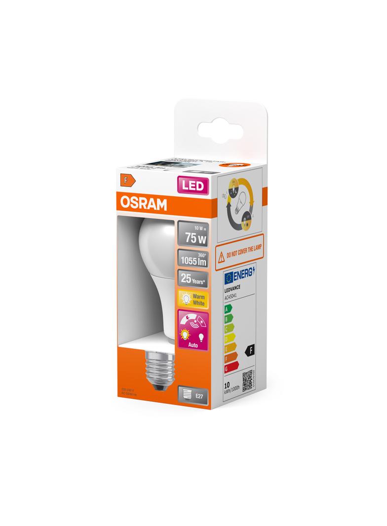 LED STAR+ CL A DSFR 75 non-dim 10W 827 E27 LEDVANCE