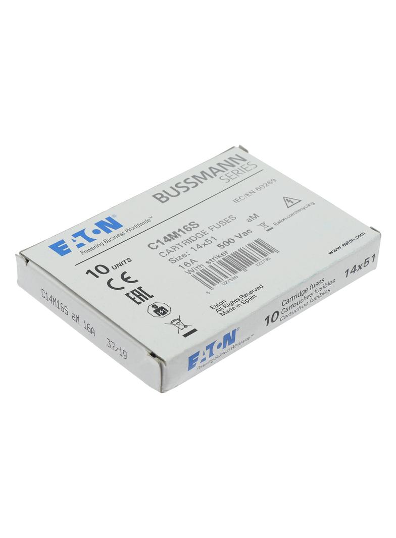 C14M16S Wkładka cylindryczna z wybijakiem 14x51 16A GG 500V AC C14M16S EATON