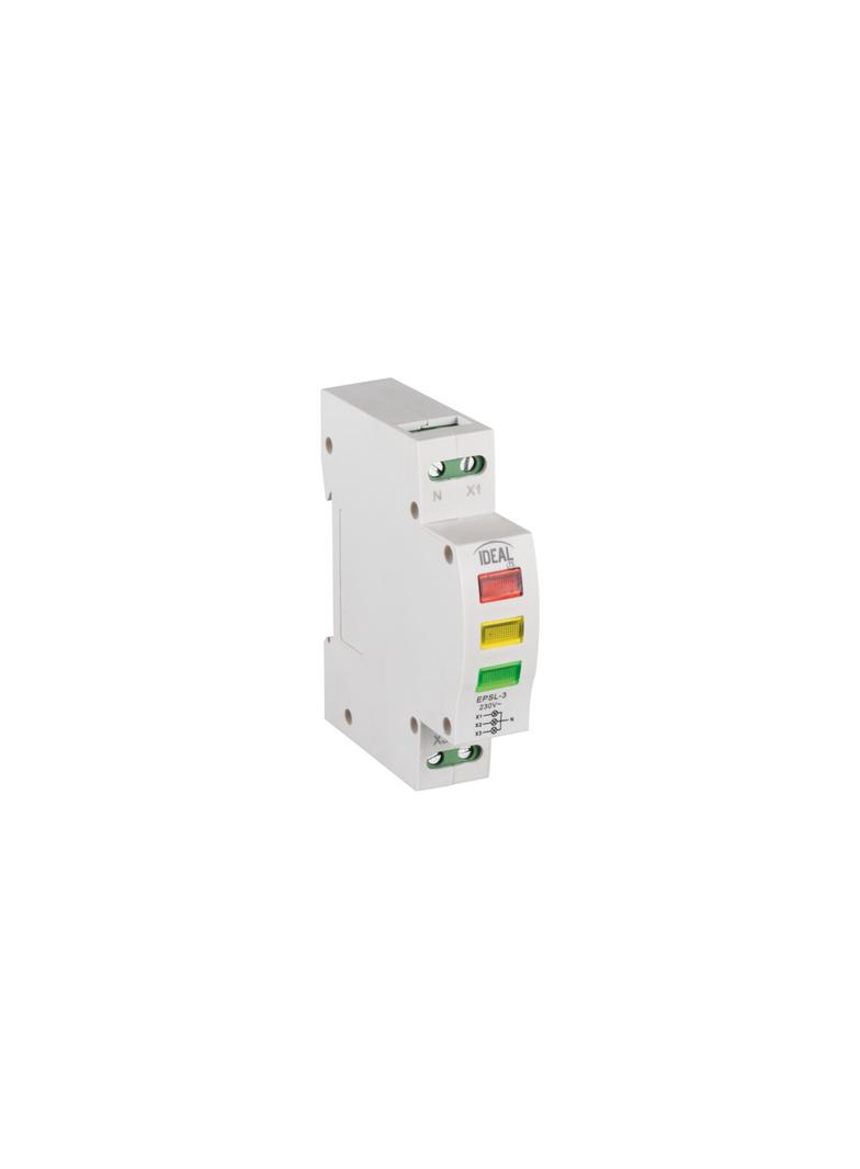 Wskaźnik napiecia Lampka modułowa LED 3-fazowa 3P czerwona żółta zielona KLI-RGY IDEAL 32893 KANLUX