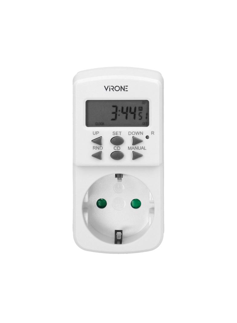 Elektroniczny programator czasowy, MINI, 1800W, 8A, 10 programów, wersja Schuko DT-2(GS) ORNO