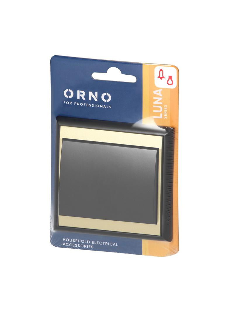 Przycisk dzwonek podtynkowy Luna, 10A, 250V, WP-6/7L, czarny/złoty OR-OE-7604/BC ORNO