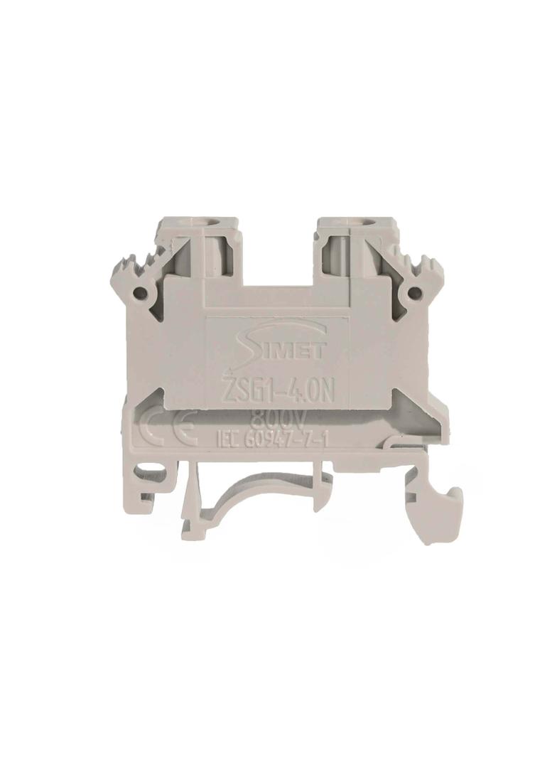 ZSG1-4.0Ns ,  Złączka szynowa gwintowa, seria NOWA, 4,0 mm2, TS 32,35, 1 tor, szary