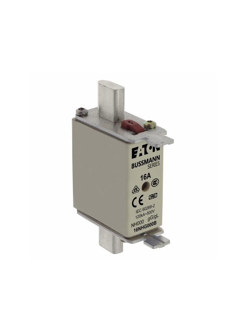 NH FUSE 16A 500V GG/GL SIZE 000 Wkładka NH000 16A 500V GL/GG podwójny wskaźnik 16NHG000B EATON
