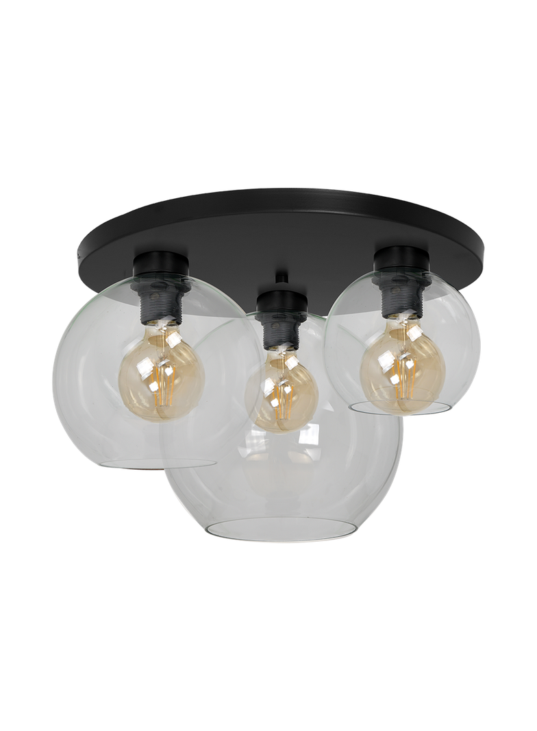 plafon Sofia Clear 3xE27 czarny MLP6586 Milagro