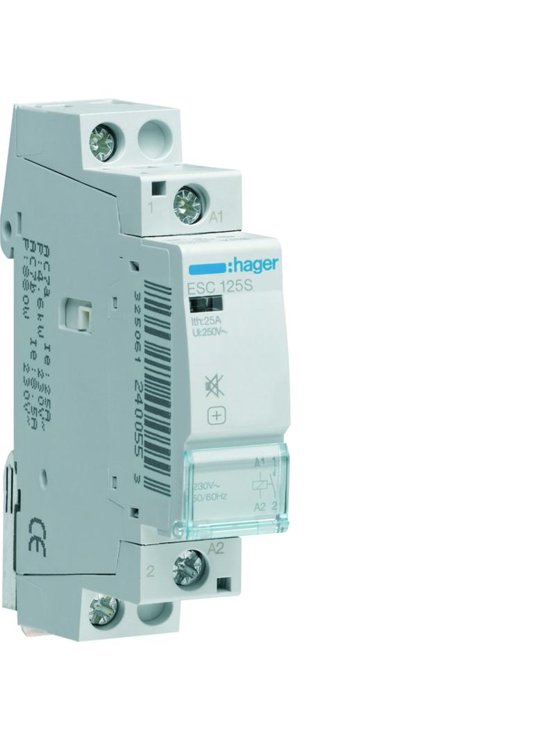 Stycznik modułowy cichy 230V AC 1Z 25A AC-7A B ESC125S HAGER