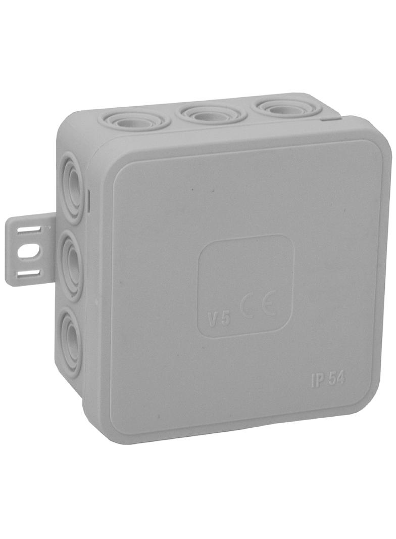 Puszka n/t CLICK IP54 12 przepustów kablowych 75x75x41mm szary 66 szt. OR-JB-13802/G/66 ORNO