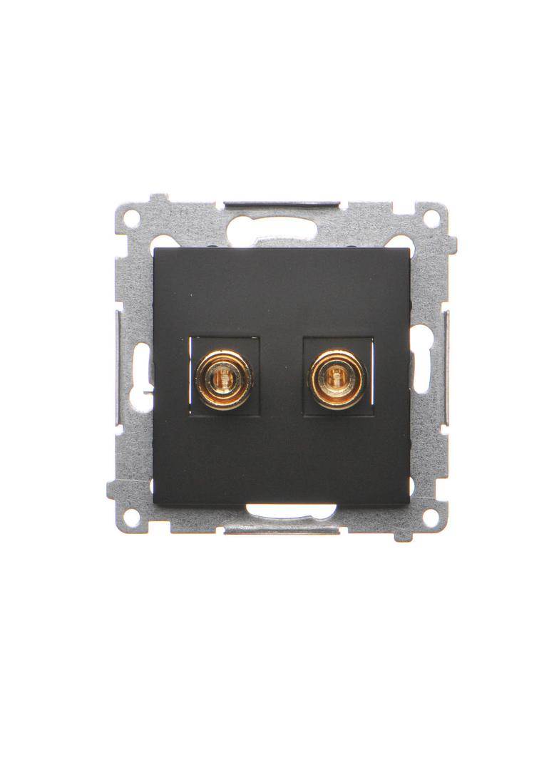 Simon 54 Gniazdo głośnikowe pojedyncze Przekrój przewodów dla wyjścia do 6 mm2 czarny