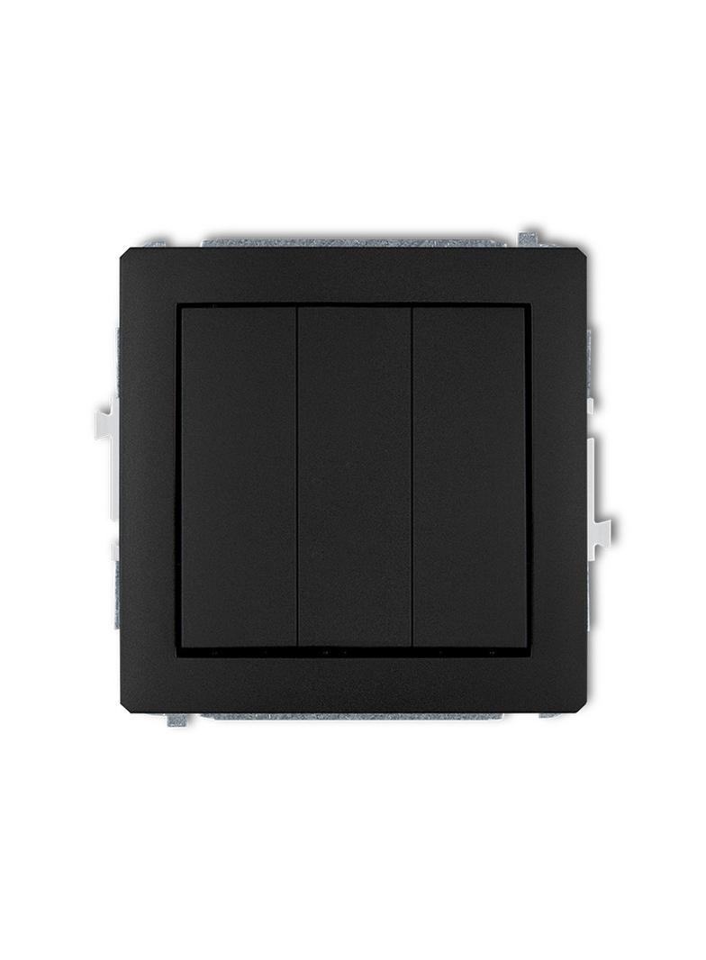 DECO Mechanizm łącznika potrójnego czarny mat