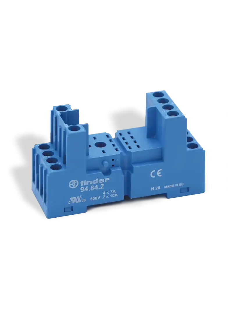 Gniazdo do przekaźników serii 55.32; 55.34; zaciski sprężynowe, 94.84.2 SMA