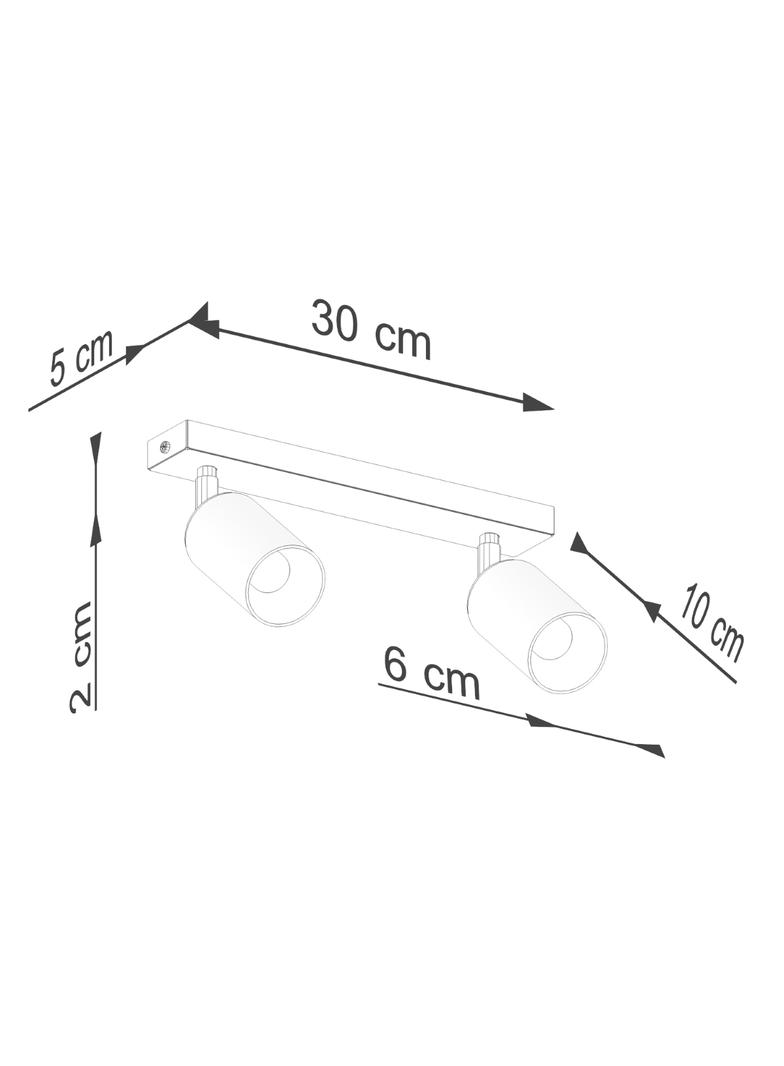 Plafon WINX 2 czarny/miedź