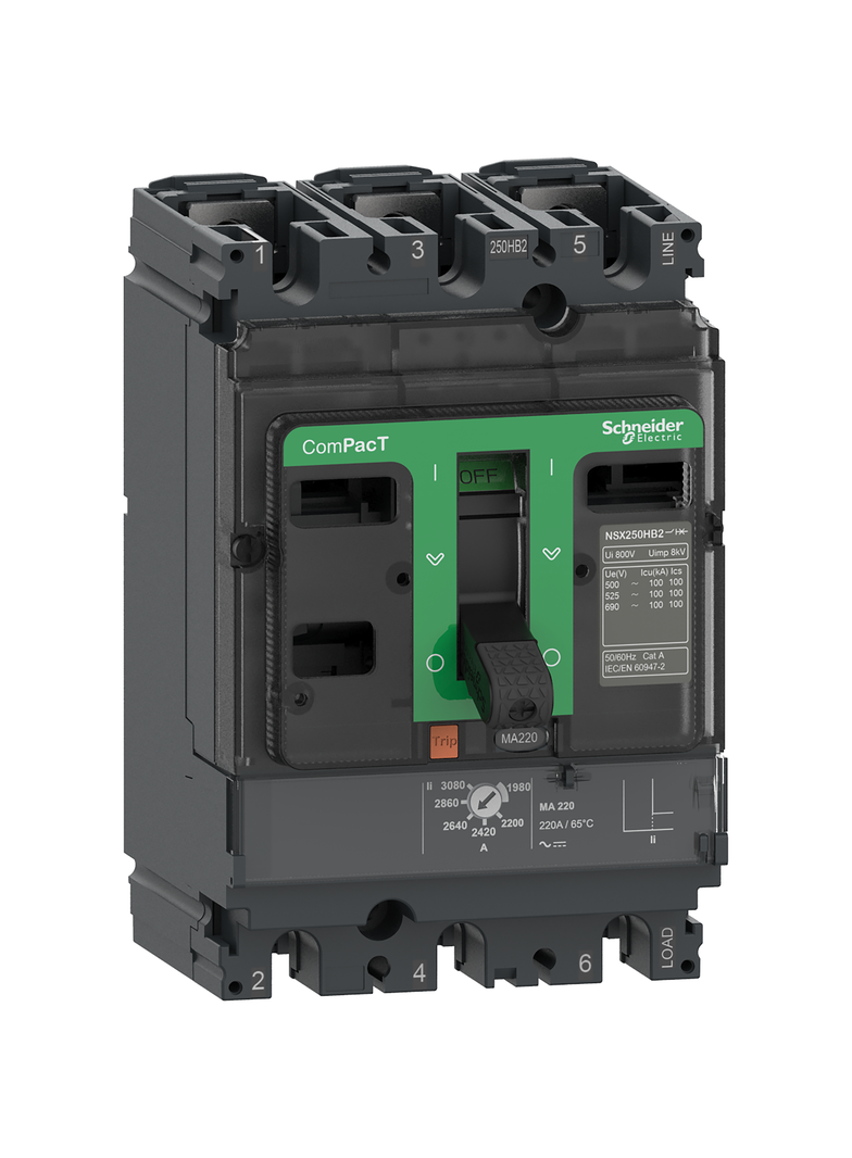 Wyłącznik, ComPacT NSX, NSX250N, MA150, 3P, 50kA