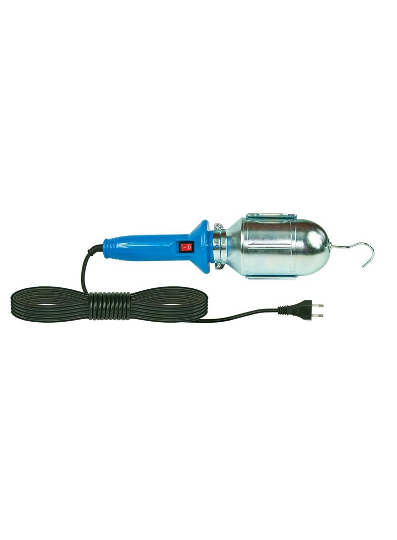 Lampa PL - 3, kabel 10m gumowy,(niebieska) oprawka E27 ceramiczna