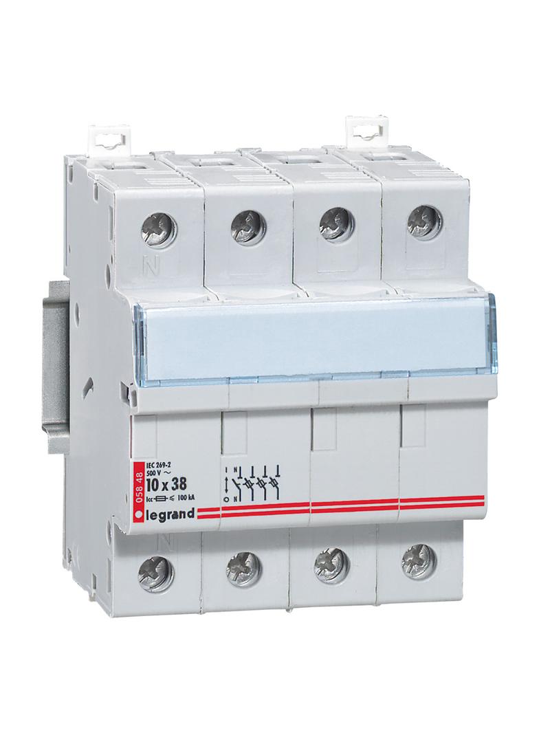 PODSTAWA BEZPIECZNIKOWA 3P+N 10 X 38 RB 348, Legrand