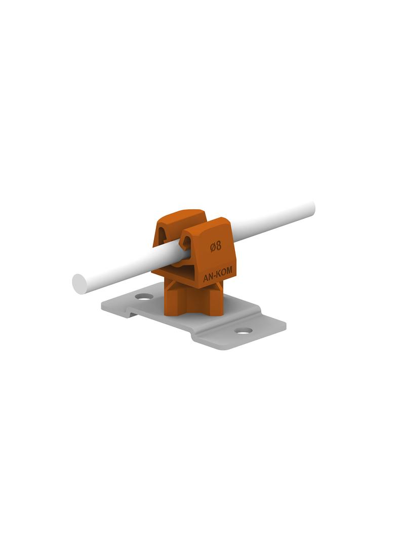 AN-11UN/OG/ Uchwyt na drut przykr.Z-zatrz.H=3,5cm /OG/ brązowy