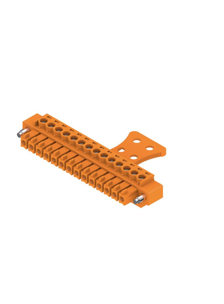 BCZ 3.81/14/180FZE SN OR BX Wtyk PCB (złącze wiązki), 3.81 mm, Liczba biegunów: 14, Przyłącze z jarzmem /50szt./ 1236670000 WEIDMÜLLER