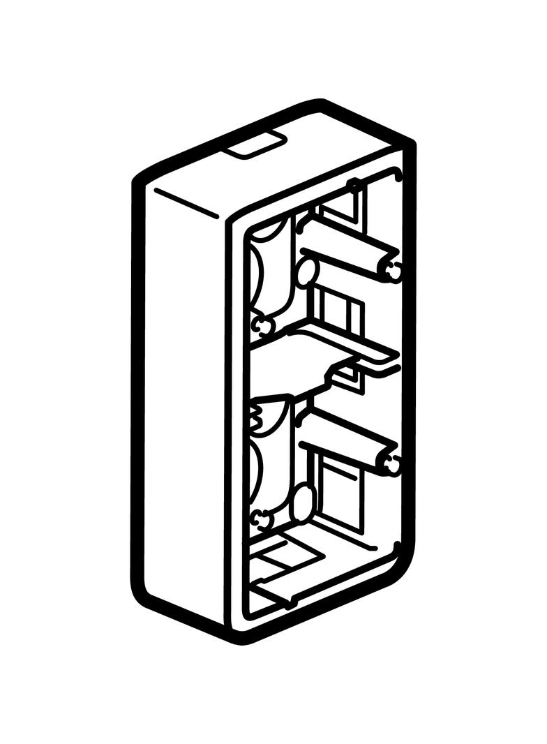 MOSAIC PUSZKA NATYNKOWA - 5 LUB 2X2 MODUŁY PIONOWO 40MM DO UCHYTU 0802 52, Legrand