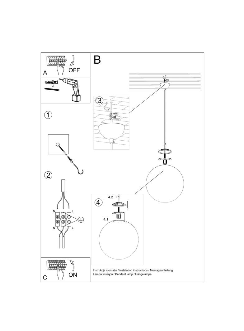 Sollux Lampa wisząca UGO 20 złota SL.0715
