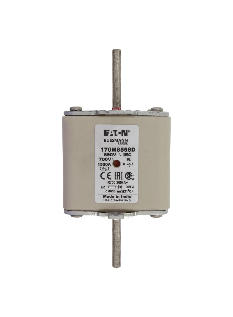 1500A 690V aR DIN 3 HSDNH FUSE Wkładka szybka 1500A AC 690V DIN 3 aR DIN IEC dual (combinat 170M8556