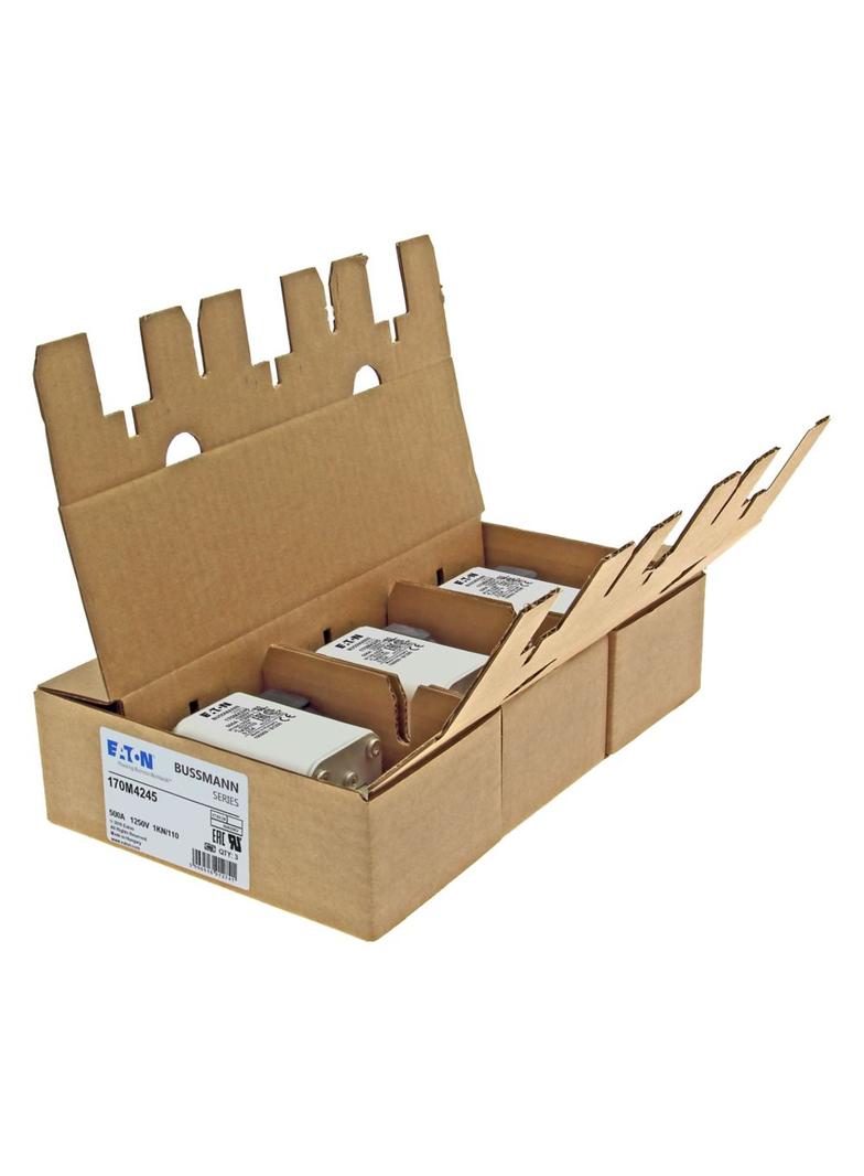 FUSE 500A 1250V 1KN/110 AR CU Wkładka szybka 500A AC 1250V rozmiar 1 53x69x138 mm aR DIN I 170M4245