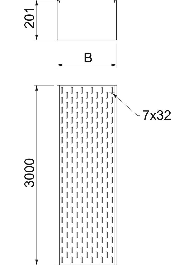KORYTA TELEK.PERFOR.200X400 FT