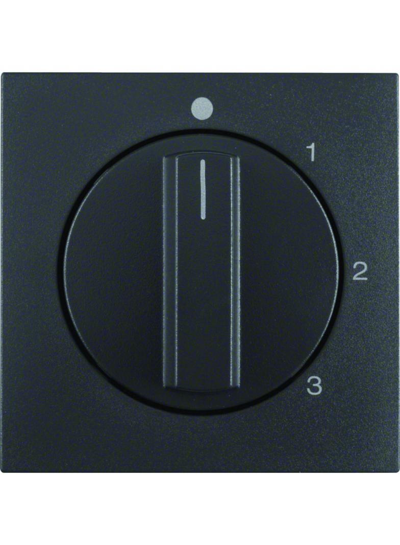 B.x Płytka czołowa z pokrętłem do łącznika 3-poz. z pozycją  0  antracyt mat