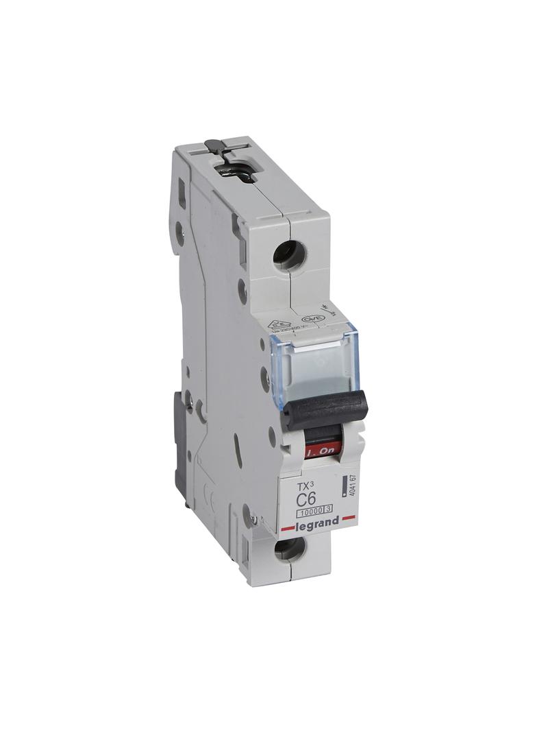 WYŁĄCZNIK NADPRĄDOWY S 311 1P C 6A 10000A SERII TX3, Legrand